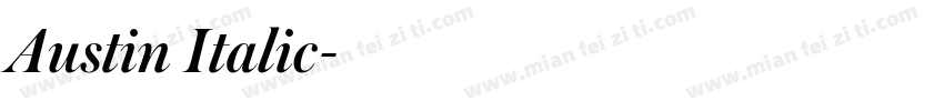 Austin Italic字体转换